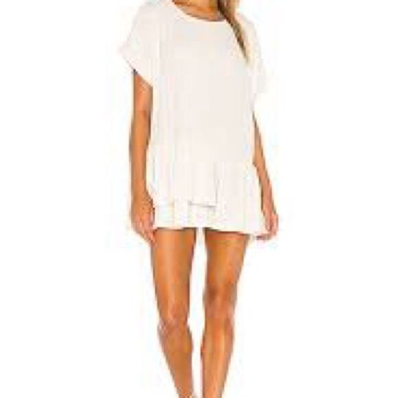 FREE PEOPLE Small New w Tags !! White Marni Tiered Tunic or, mini dress or Cover - Picture 12 of 12